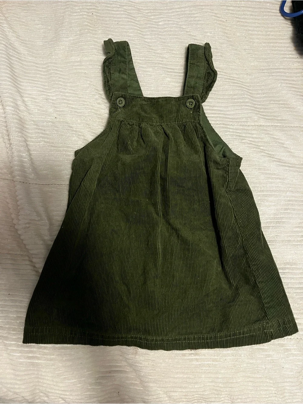 Carter's Olive Green Corduroy Pinafore Overalls